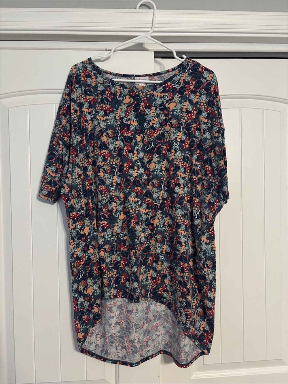 LuLaRoe Navy Floral & Foliage Tunic